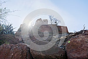 Berber village located high in Atlas mountains, Morocco