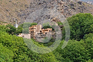 A berber village near Imlil near Toubkal National Park, Morocco