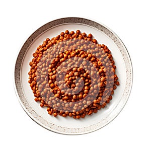 Berbere Lentils Ethiopian Cuisine. On A White Plate