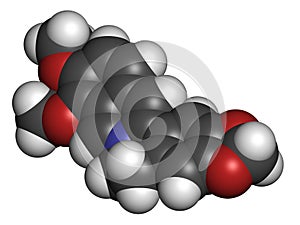 Berberine alkaloid molecule. Present in number of plants. Used as a yellow dye and as a traditional antifungal medicine.