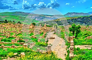 Berbero-Roman ruins at Djemila in Algeria