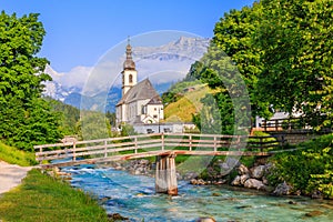 Berchtesgaden National Park, Germany. Parish Church of St. Sebastian.