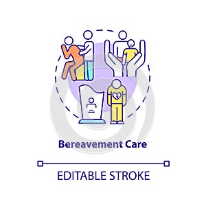 Bereavement care concept icon photo