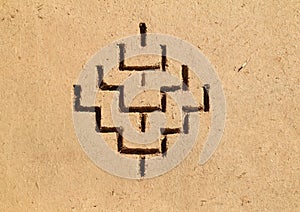 Bereber art symbols, Kasbah, Morocco