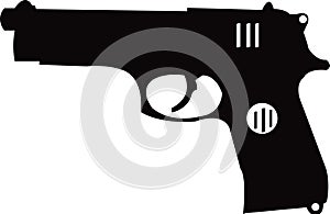 Beretta M9 jpg image with svg vector cut file for cricut and silhouette