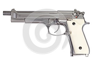 Beretta M9 long gun isolated on white