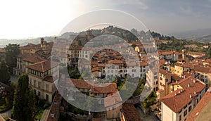 Bergamo High Town seen from the Campanone