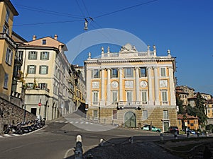 Bergamo, Italy, The Old city. One of the beautiful city in Italy. The old and historical buildings at the upper town.