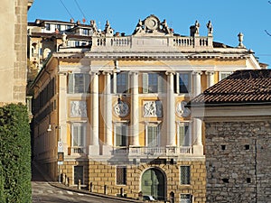 Bergamo, Italy. The Old city. One of the beautiful city in Italy. The old and historical buildings at the upper town