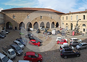 Bergamo, Italy. The old town. The Cittadella square