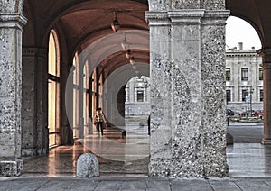 Bergamo, Italy -: Quadriporticus of the Sentierone photo