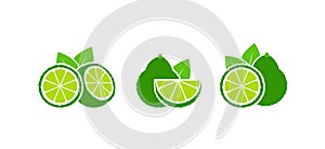 Bergamot logo. Isolated bergamot on white background