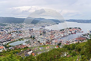 Bergen aerial view, Norway