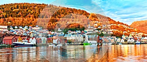 Bergen harbor panorama