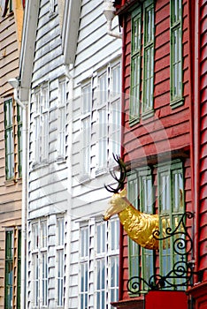 Bergen houses facades. photo