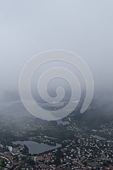 Bergen in the mist