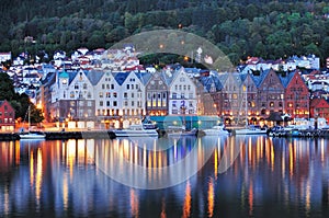 Bergen Night Scene, Norway
