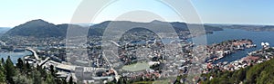 Bergen Norway Harbor Panorama