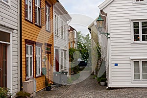 Bergen, Norway - June 6, 2010: Historical center in summertime,