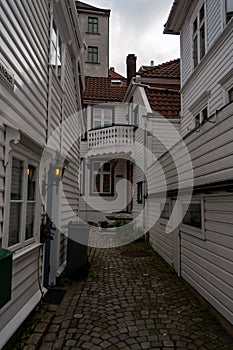 Bergen, Norway - June 6, 2010: Historical center in summertime,