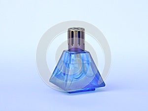 Berger blue satin lampe with satin glass photo