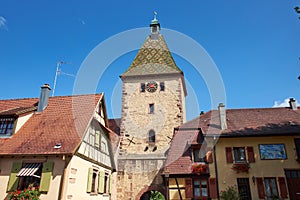 Bergheim France clock tower