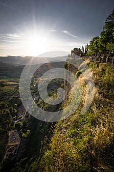 Spain Andalusia Ronda mountain sunset mountain landscape in southern Spain Ronda photo