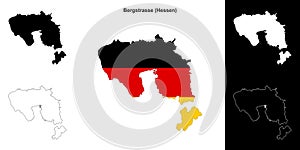 Bergstrasse outline map