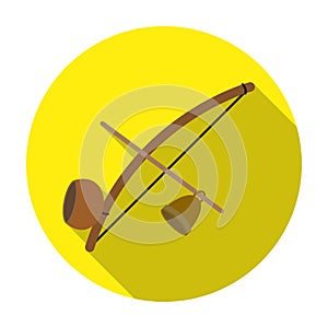 Berimbau icon in flat style isolated on white background. photo