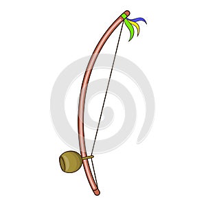 Berimbau, percussion instrument icon cartoon style photo