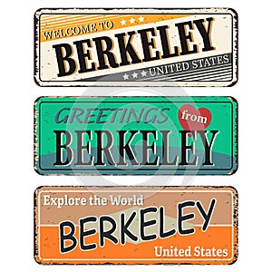 Berkeley , California, road sign vector illustration, USA city