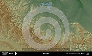 Berkovitsa outlined, Bulgaria. Physical