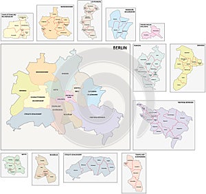 Berlin administrative map photo