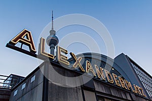 Berlin alexanderplatz at blue hour