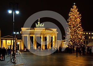 Berlin Brandenburg Gate christmas