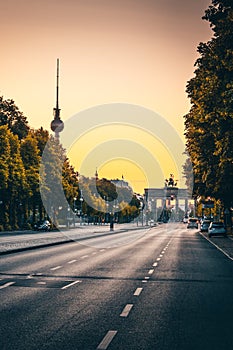 Berlin - Brandenburg Gate at sunrise, Germany