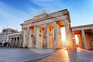 Berlin - Brandenburg Gate at sunrise, Germany