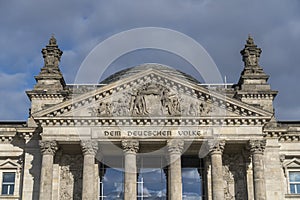 Berlin Bundestag pediment photo