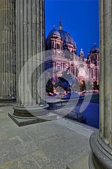 Berlin Cathedral Through Altes Museum