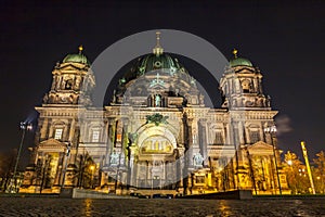 Berlin Cathedral (Berliner Dom) at night, Germany