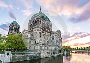 Berlin Cathedral Berliner Dom at sunset, Germany