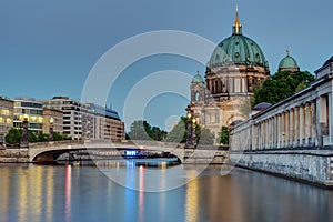 The Berlin cathedral at dusk