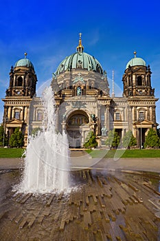 Berlin Cathedral fountain Berliner Dom Germany