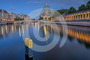 The Berlin Cathedral, the museum island and the river Spree