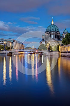 The Berlin Cathedral and the river Spree