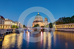 The Berlin Cathedral at the river Spree
