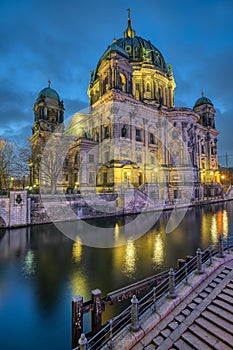 The Berlin Cathedral with the river Spree