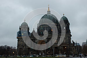 Berlin Cathedral in winter time in cloudy day