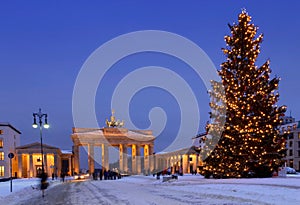 Berlin christmas brandenburg gate