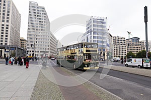 Berlin city bus,office buildings and each day life in Potsdamer Platz